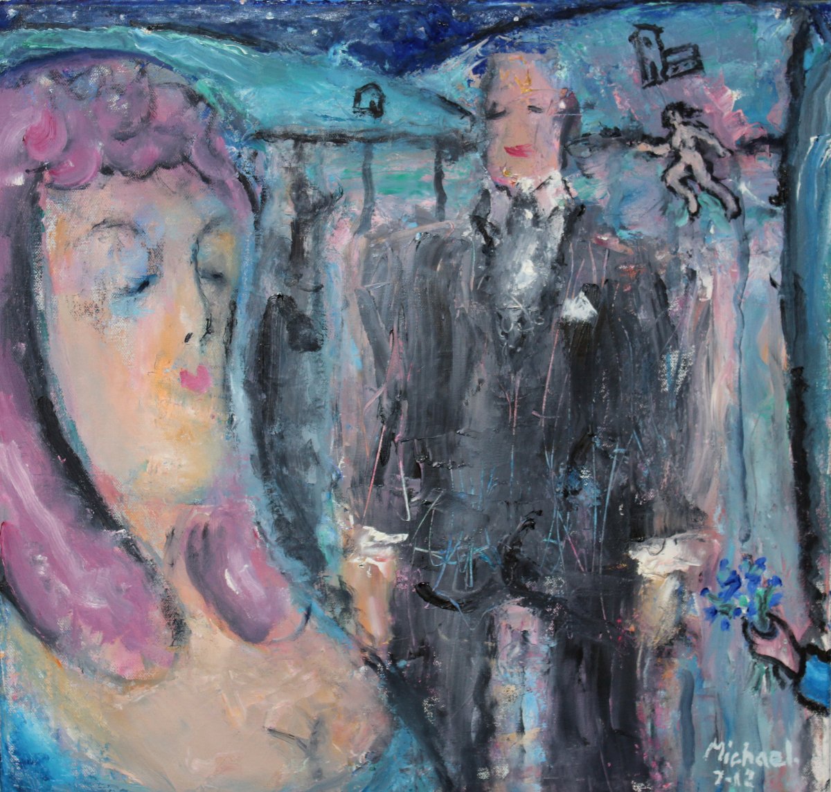 Michael Sarjeant - Blue flowers